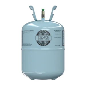 R134A 30 lb virgin refrigerant cylinder front view