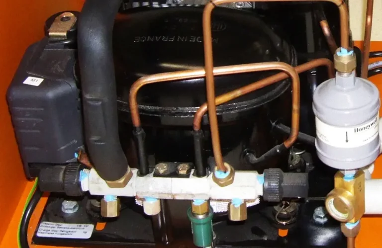 Refrigeration condensing unit with compressor, condenser, receiver, and filter-drier