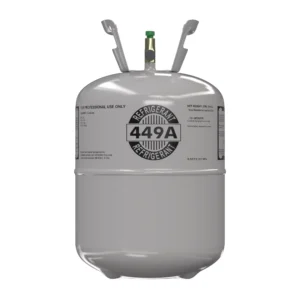 R449A 22 lb virgin refrigerant cylinder front view