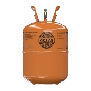 R407A 25 lb virgin refrigerant cylinder front view
