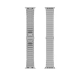 KW4024 Natural link watch band with butterfly clasp, front and back views of the band