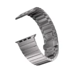 KW4024 Natural link watch band with butterfly clasp, band-only side view