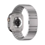 KW4024 Natural link watch band with magnetic clasp, rear view on a display watch