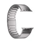 KW4024 Natural link watch band with magnetic clasp, band-only angled view