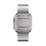 KW4024 Natural link watch band with magnetic clasp, clasp view on a display watch