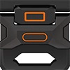 KW6004 Black FKM band and Black Titanium hardware color detail