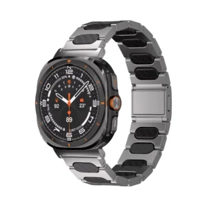 KeepWin McLaren watch band, Titanium + Carbon Fiber material version, view 1