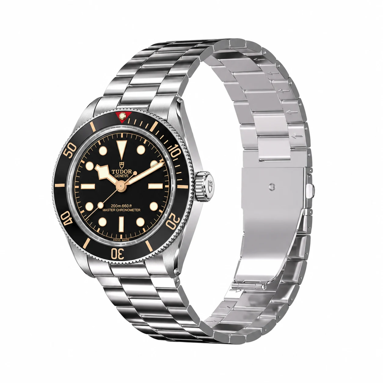 Tudor Black Bay 58 concept illustration with Keepwin KW2920 Silver stainless steel band