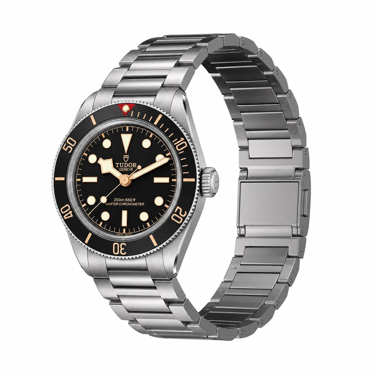 Tudor Black Bay 58 concept illustration with Keepwin KW4034 Natural pure titanium band