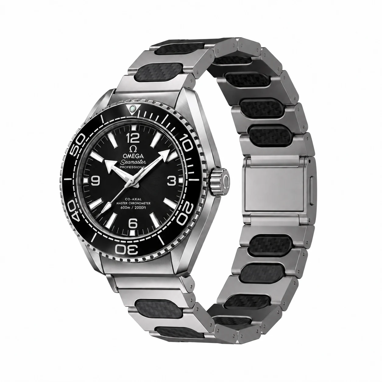 Omega Planet Ocean concept illustration with Keepwin McLaren Titanium + Carbon Fiber band